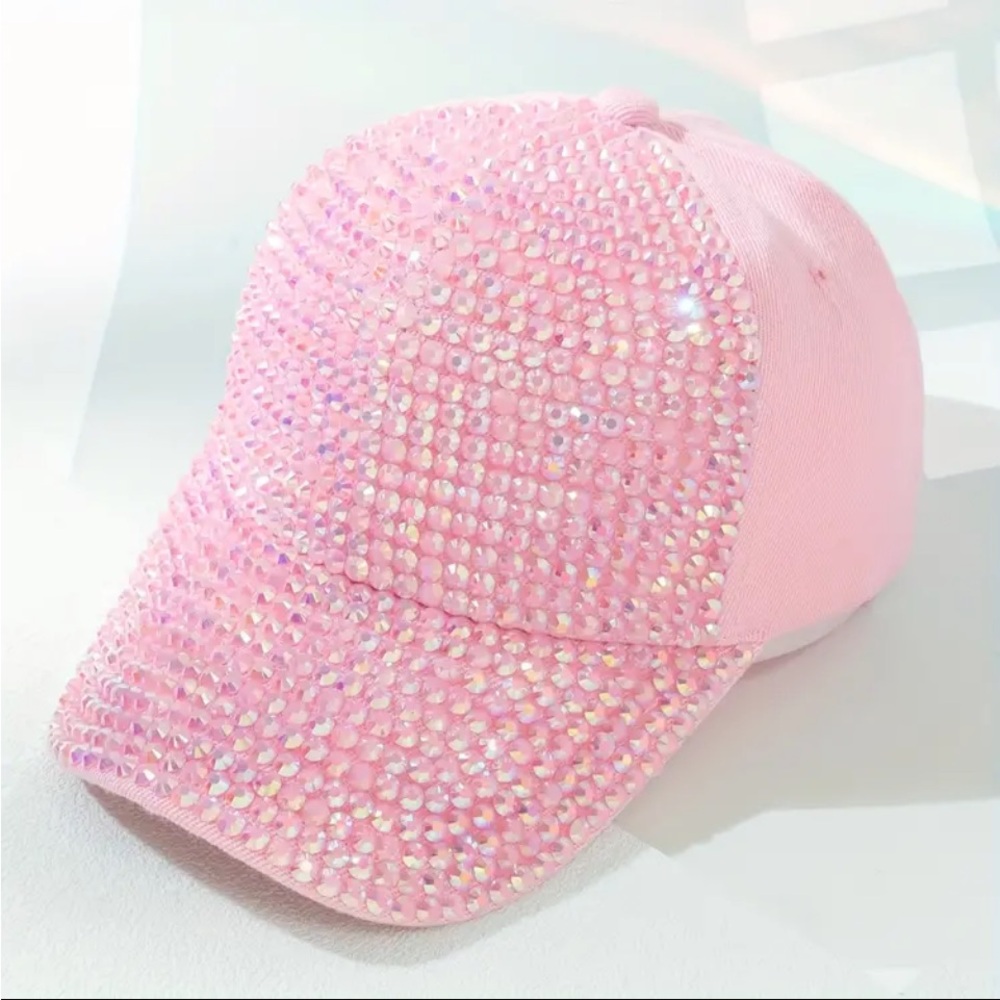 Pink Rhinestone Decor Baseball Cap - Picture 8 of 8